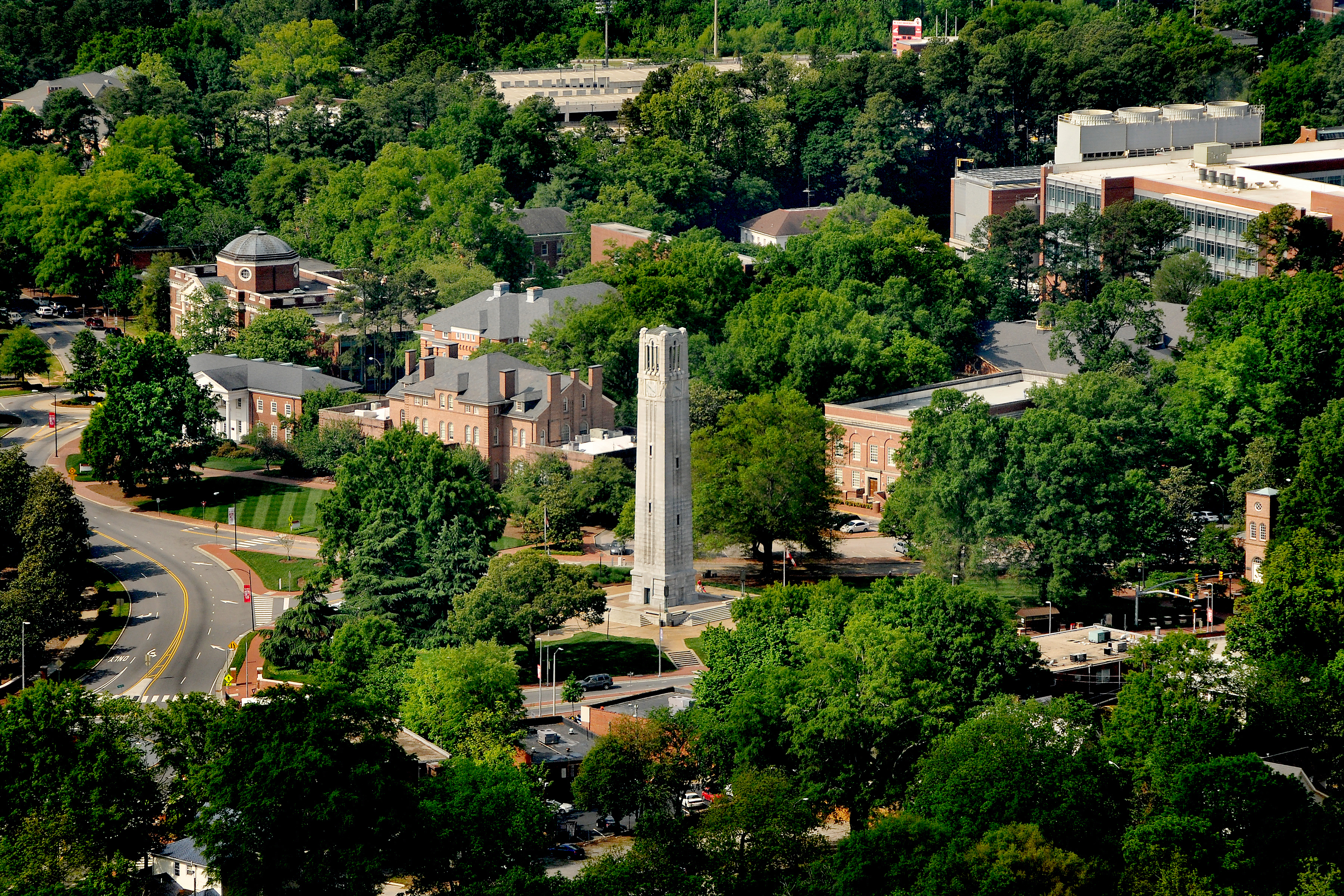 nc state campus aerial view