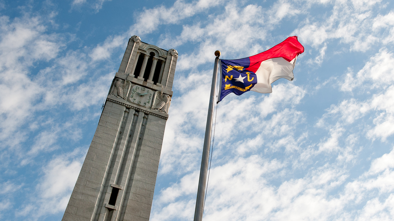 Memorial Belltower with NC flag