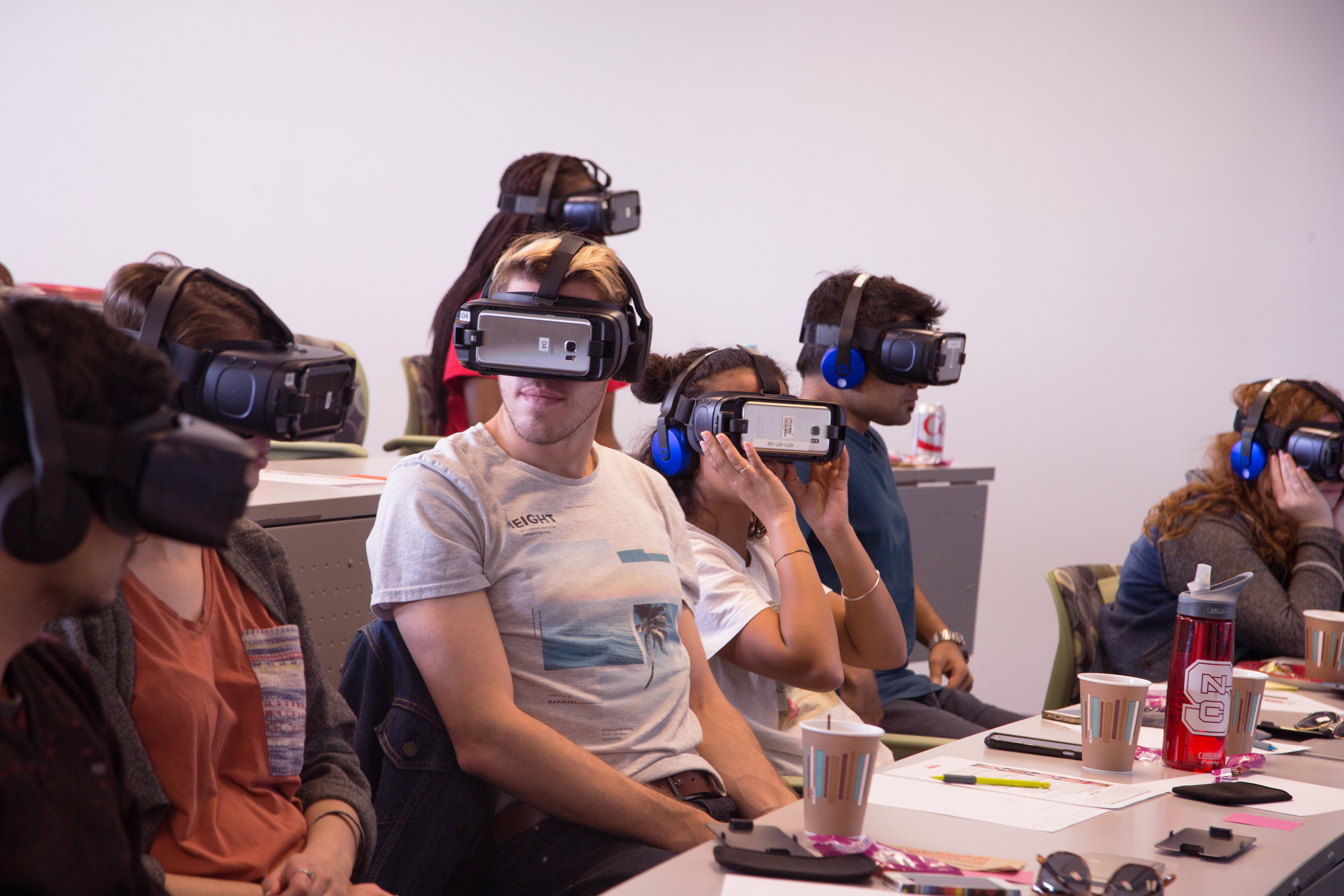 Students in VR headsets